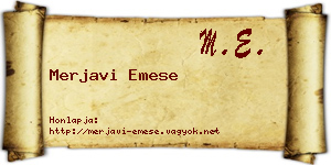 Merjavi Emese névjegykártya